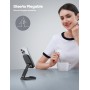 Lamicall Soporte Móvil Mesa, Soporte Teléfono Plegable - Base Móvil Escritorio Ajustable, Soporte Universal para iPhone 16/15