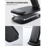 Lamicall Soporte Móvil Mesa, Soporte Teléfono Plegable - Base Móvil Escritorio Ajustable, Soporte Universal para iPhone 16/15