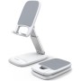 Lamicall Soporte Móvil Mesa, Soporte Teléfono Plegable - Base Móvil Escritorio Ajustable, Soporte Universal para iPhone 16/15