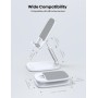 Lamicall Soporte Móvil Mesa, Soporte Teléfono Plegable - Base Móvil Escritorio Ajustable, Soporte Universal para iPhone 16/15