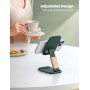 Lamicall Soporte Móvil Mesa, Soporte Teléfono Plegable - Base Móvil Escritorio Ajustable, Soporte Universal para iPhone 16/15