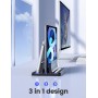VAYDEER Soporte portatil, Ajustable Vertical Soporte para portatil, Soporte portátil 3 en 1 Que Ahorra Espacio Compatible para