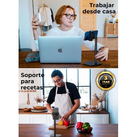 Cooper ChatStand - Soporte Móvil Mesa Ajustable y Portátil | Soporte para Móvil, iPhone, Samsung y Mas, Ideal para Grabar Video,