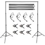 Relota Soporte de Fondo para Fotografía 200 cm x 300 cm, Ajustable Profesional Sistema de Soporte con 10 Abrazaderas de Resorte