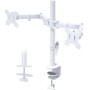 BONTEC Soporte Monitor Doble para Monitor 13-27 Pulgadas LED/LCD, Soporte 2 Monitores Peso Máximo 10KG de Cada Brazo, Giro de