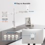 BONTEC Soporte Monitor Doble para Monitor 13-27 Pulgadas LED/LCD, Soporte 2 Monitores Peso Máximo 10KG de Cada Brazo, Giro de