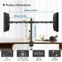 BONTEC Soporte Monitor Doble para Monitor 13-27 Pulgadas LED/LCD, Soporte 2 Monitores Peso Máximo 10KG de Cada Brazo, Giro de