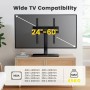 Soporte Giratorio para TV Sobremesa Universal para TV de LCD LED OLED de 32-55 Pulgadas - Soporte Pie TV de Altura Ajustable,