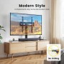Soporte Giratorio para TV Sobremesa Universal para TV de LCD LED OLED de 32-55 Pulgadas - Soporte Pie TV de Altura Ajustable,