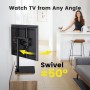 Soporte Giratorio para TV Sobremesa Universal para TV de LCD LED OLED de 32-55 Pulgadas - Soporte Pie TV de Altura Ajustable,