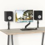 suptek Soporte Altavoces Pie, Soporte Altavoz Universal para Barra de Sonido de Ordenador y Altavoces de Estantería, Giratorio &