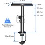 suptek Soporte Altavoces Pie, Soporte Altavoz Universal para Barra de Sonido de Ordenador y Altavoces de Estantería, Giratorio &
