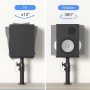suptek Soporte Altavoces Pie, Soporte Altavoz Universal para Barra de Sonido de Ordenador y Altavoces de Estantería, Giratorio &