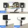 suptek Soporte Altavoces Pie, Soporte Altavoz Universal para Barra de Sonido de Ordenador y Altavoces de Estantería, Giratorio &