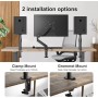 suptek Soporte Altavoces Pie, Soporte Altavoz Universal para Barra de Sonido de Ordenador y Altavoces de Estantería, Giratorio &