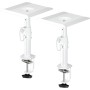 suptek Soporte Altavoces Pie, Soporte Altavoz Universal para Barra de Sonido de Ordenador y Altavoces de Estantería, Giratorio &