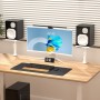 suptek Soporte Altavoces Pie, Soporte Altavoz Universal para Barra de Sonido de Ordenador y Altavoces de Estantería, Giratorio &