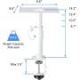 suptek Soporte Altavoces Pie, Soporte Altavoz Universal para Barra de Sonido de Ordenador y Altavoces de Estantería, Giratorio &
