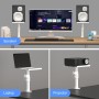 suptek Soporte Altavoces Pie, Soporte Altavoz Universal para Barra de Sonido de Ordenador y Altavoces de Estantería, Giratorio &