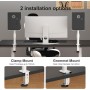 suptek Soporte Altavoces Pie, Soporte Altavoz Universal para Barra de Sonido de Ordenador y Altavoces de Estantería, Giratorio &