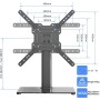 XINLEI Soporte TV Pie para Pantallas de 17-43 Pulgadas LED/LCD/OLED/Plasma/Curva, Altura Ajustable Soporte Pie TV Universal con