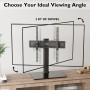 BONTEC Soporte TV Pie para Pantallas de 26-55 Pulgadas LED/LCD/Plasma/Curva/Plana, Soporte Pie TV con Gestión de Cables, Soporte