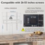 BONTEC Soporte TV Pie para Pantallas de 26-55 Pulgadas LED/LCD/Plasma/Curva/Plana, Soporte Pie TV con Gestión de Cables, Soporte