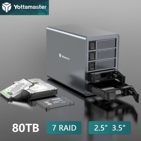 Yottamaster-carcasa SATA HDD SSD de 2,5 pulgadas, caja externa para di
