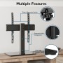 BONTEC Soporte TV Pie para Pantallas de 26-55 Pulgadas LED/LCD/Plasma/Curva/Plana con Gestión de Cables, Soporte Mesa TV
