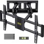 Alphamount Soporte TV Pared Movimiento Completo para Televisores 37 a 75 Pulgadas, Soporte TV Inclinable y Giratorio con Brazos