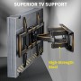 Alphamount Soporte TV Pared Movimiento Completo para Televisores 37 a 75 Pulgadas, Soporte TV Inclinable y Giratorio con Brazos