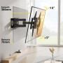 Alphamount Soporte TV Pared Movimiento Completo para Televisores 37 a 75 Pulgadas, Soporte TV Inclinable y Giratorio con Brazos