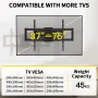 Alphamount Soporte TV Pared Movimiento Completo para Televisores 37 a 75 Pulgadas, Soporte TV Inclinable y Giratorio con Brazos