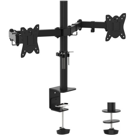 GRIFEMA GB2001-2 Soporte de Monitor Doble para Pantalla de Computadora de 13-32 Pulgadas, Altura Ajustable, VESA 75x75/100x100,