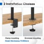 GRIFEMA GB2001-2 Soporte de Monitor Doble para Pantalla de Computadora de 13-32 Pulgadas, Altura Ajustable, VESA 75x75/100x100,