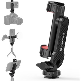 SYNCWIRE Adaptador de Trípode para Smartphone, Soporte Movil Tripode con 2 Zapatas Frías, Base Combinada con Tornillo de 1/4" y