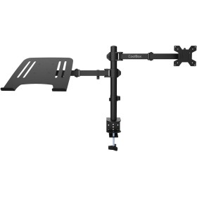 CoolBox MP01 - Soporte Monitor y Portatil, Pantalla hasta 8 kg y 32", Portátiles hasta 17", VESA 75x75 y 100x100, Altura,