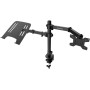 CoolBox MP01 - Soporte Monitor y Portatil, Pantalla hasta 8 kg y 32", Portátiles hasta 17", VESA 75x75 y 100x100, Altura,