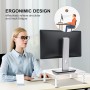 suptek Soporte para Monitor de Altura Ajustable, Elevador Monitor para PC, Portátil, Impresora de hasta 20 kg, Metal con