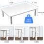 suptek Soporte para Monitor de Altura Ajustable, Elevador Monitor para PC, Portátil, Impresora de hasta 20 kg, Metal con