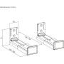 SOPORTE UNIVERSAL DE PARED AISENS PARA BARRA DE SONIDO NEGRO