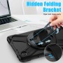 Gerutek Funda Anticaída para Lenovo Tab 10,1 Pulgadas 2025, (TB-311FU/311XU), Carcasa Rugosa con Soporte 360° Giratorio, Correa
