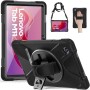 Gerutek Funda Anticaída para Lenovo Tab 10,1 Pulgadas 2025, (TB-311FU/311XU), Carcasa Rugosa con Soporte 360° Giratorio, Correa