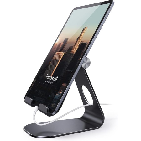 Soporte Tablet, Lamicall Multiángulo Soporte Tablet - Soporte Ajustable para Tablets para 2022 iPad Pro 12.9, 11, 10.5, 9.7,