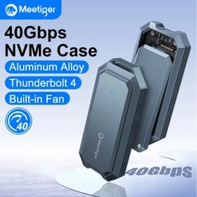 Meetiger Thunderbolt USB4 M.2 SSD Case 40Gbps SSD Adaptador Aluminio M