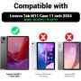 SEYMAC Funda para Lenovo Tab M11 2024 (TB-330FU/TB-331FC), Funda para Lenovo Tab M11 a Prueba de Golpes con Protector de
