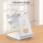 Gritin Soporte Móvil Mesa, Ajustable Soporte Móvil Soporte Dock Base Aleación de Aluminio para iPhone 15/14/13/12 /X / 8 Plus,