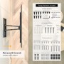 BONTEC Soporte TV Pared para Pantallas de 32-80 Pulgadas Plana & Curva LED LCD, Soporte Pared TV de Articulado Inclinable y