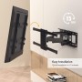 BONTEC Soporte TV Pared para Pantallas de 32-80 Pulgadas Plana & Curva LED LCD, Soporte Pared TV de Articulado Inclinable y
