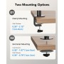 HUANUO Soporte para 2 monitores para Pantallas de 13 a 32 Pulgadas, Soporte para Monitor, Ajustable en Altura, inclinable,